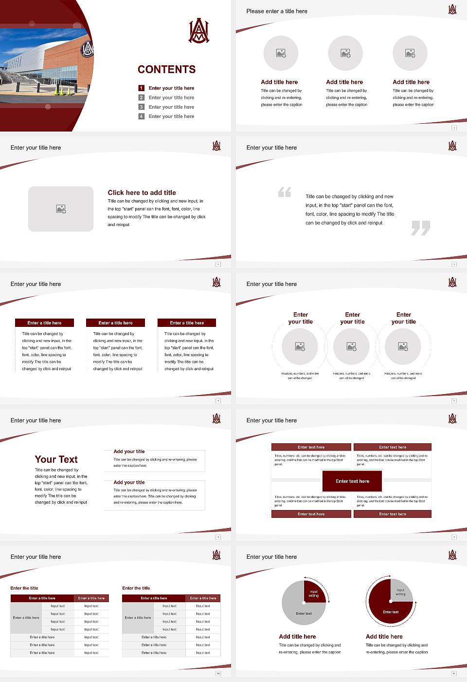 Alabama a & M University Course/Courseware Creation PPT Template16:9 ratio PPT effect preview image2