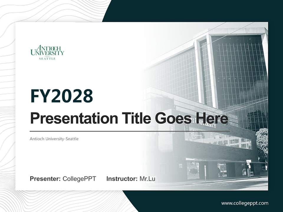 Antioch University-Seattle Academic Presentation/Research Findings Report PPT Template4:3 ratio PPT effect preview image5