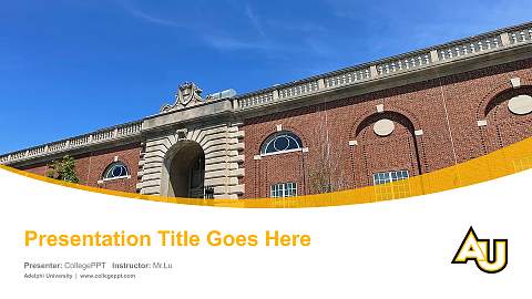 Adelphi University Course/Courseware Creation PPT Template