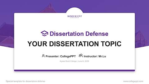 Agnes Scott College Graduation Thesis Defense PPT Template