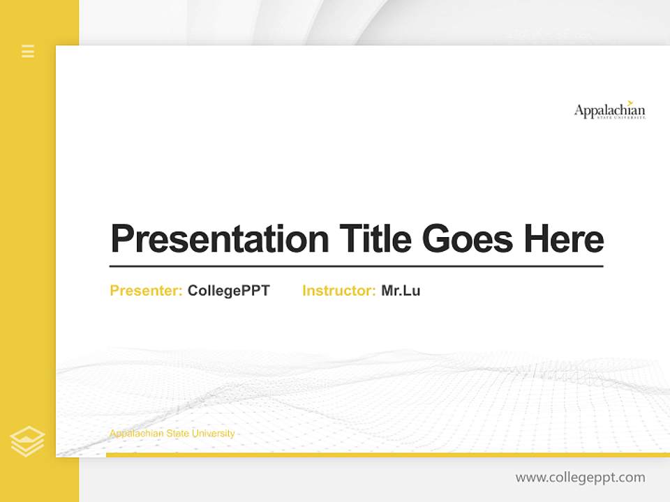 Appalachian State University Thesis Proposal/Graduation Defense PPT Template4:3 ratio PPT effect preview image5