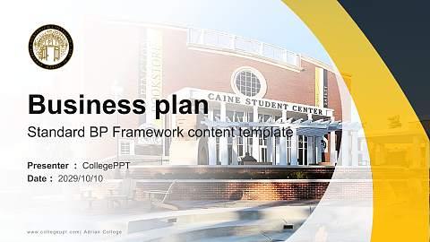 Adrian College Competition/Entrepreneurship Contest PPT Template