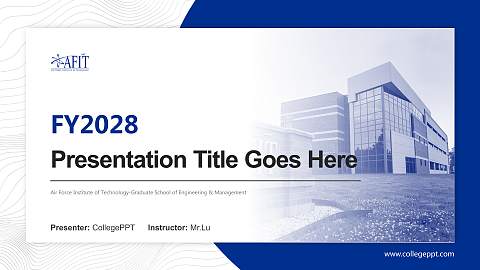 Air Force Institute of Technology-Graduate School of Engineering & Management Academic Presentation/Research Findings Report PPT Template