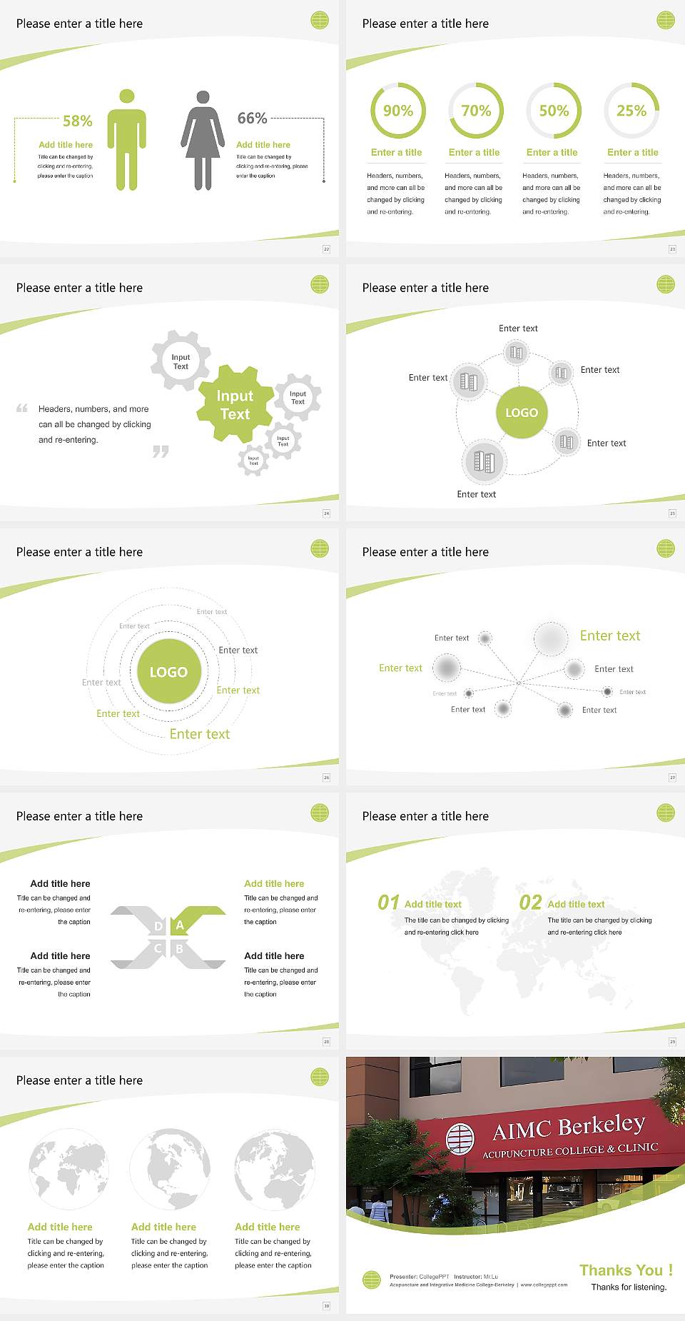 Acupuncture and Integrative Medicine College-Berkeley Course/Courseware Creation PPT Template4:3 ratio PPT effect preview image4