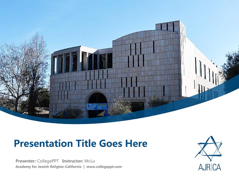 Academy for Jewish Religion-California Course/Courseware Creation PPT Template4:3 ratio PPT effect preview image5