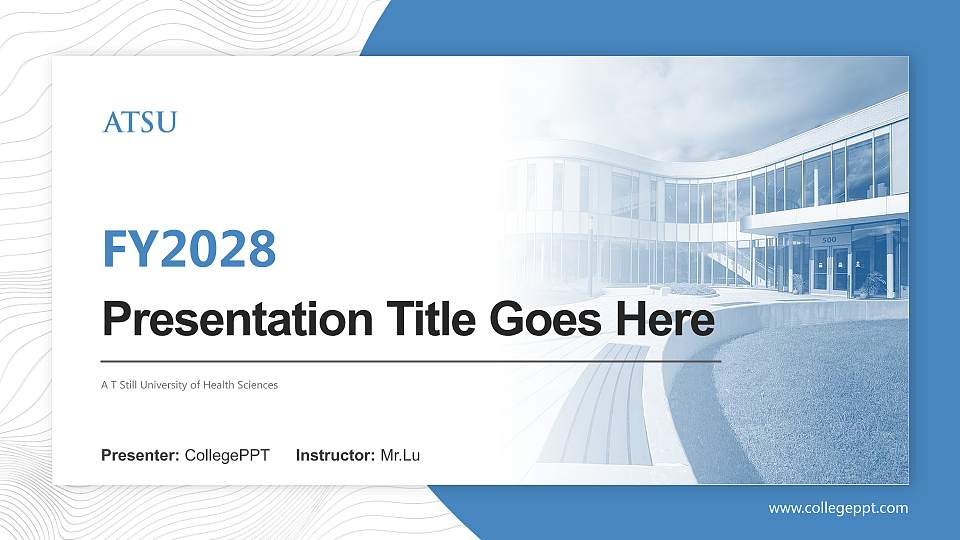 A T Still University of Health Sciences Academic Presentation/Research Findings Report PPT Template16:9 ratio PPT effect preview image