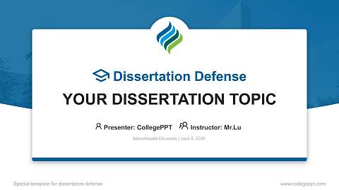 Adventhealth University Graduation Thesis Defense PPT Template