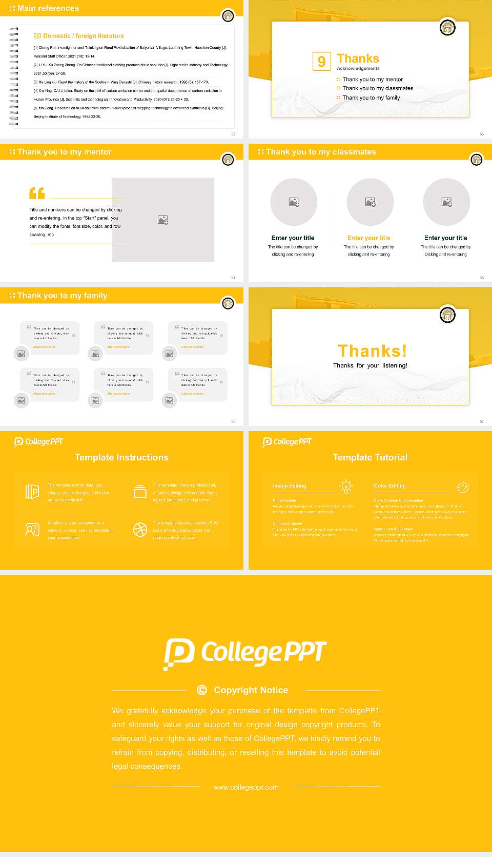 Adrian College Graduation Thesis Defense PPT Template16:9 ratio PPT effect preview image7
