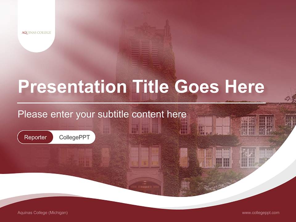 Aquinas College (Michigan) Lecture Sharing and Networking Event PPT Template4:3 ratio PPT effect preview image4