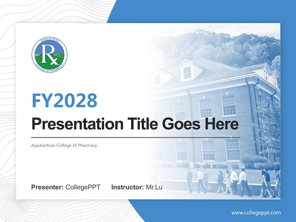 Appalachian College of Pharmacy Academic Presentation/Research Findings Report PPT Template4:3 ratio PPT effect preview image5
