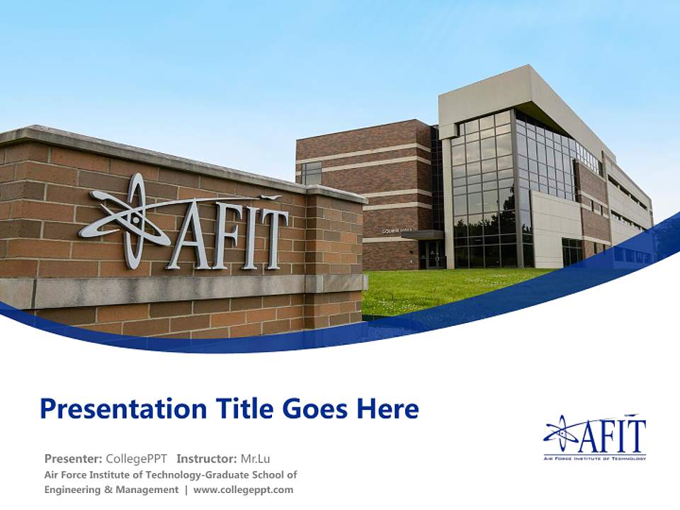 Air Force Institute of Technology-Graduate School of Engineering & Management Course/Courseware Creation PPT Template4:3 ratio PPT effect preview image5