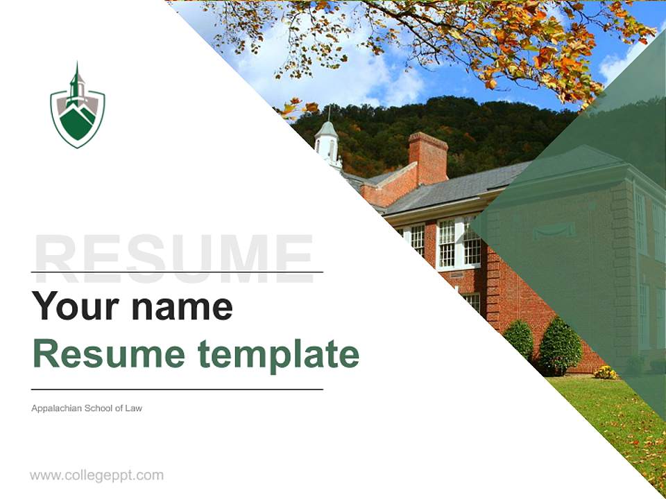 Appalachian School of Law Resume PPT Template4:3 ratio PPT effect preview image5