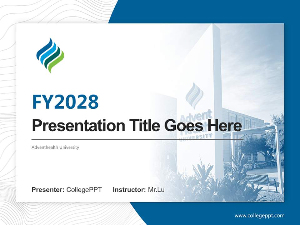 Adventhealth University Academic Presentation/Research Findings Report PPT Template4:3 ratio PPT effect preview image5