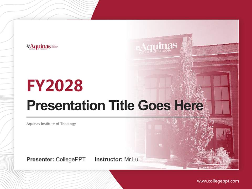 Aquinas Institute of Theology Academic Presentation/Research Findings Report PPT Template4:3 ratio PPT effect preview image5