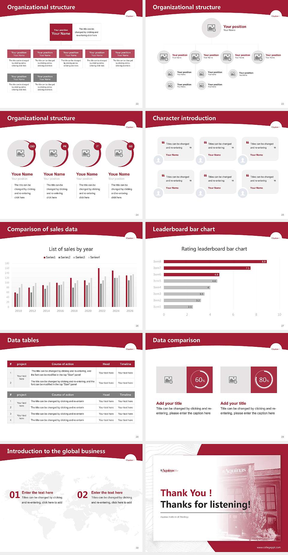 Aquinas Institute of Theology Academic Presentation/Research Findings Report PPT Template4:3 ratio PPT effect preview image4