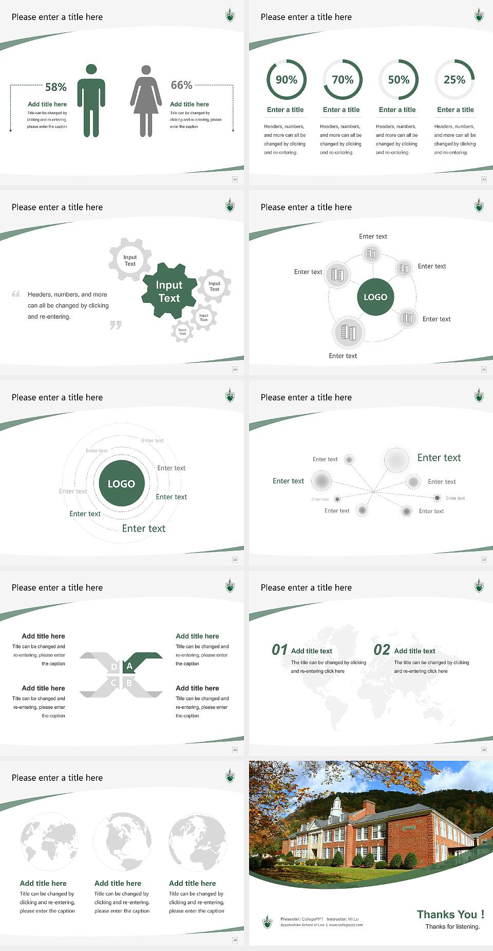 Appalachian School of Law Course/Courseware Creation PPT Template4:3 ratio PPT effect preview image4