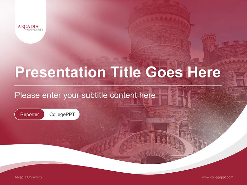 Arcadia University Lecture Sharing and Networking Event PPT Template4:3 ratio PPT effect preview image4