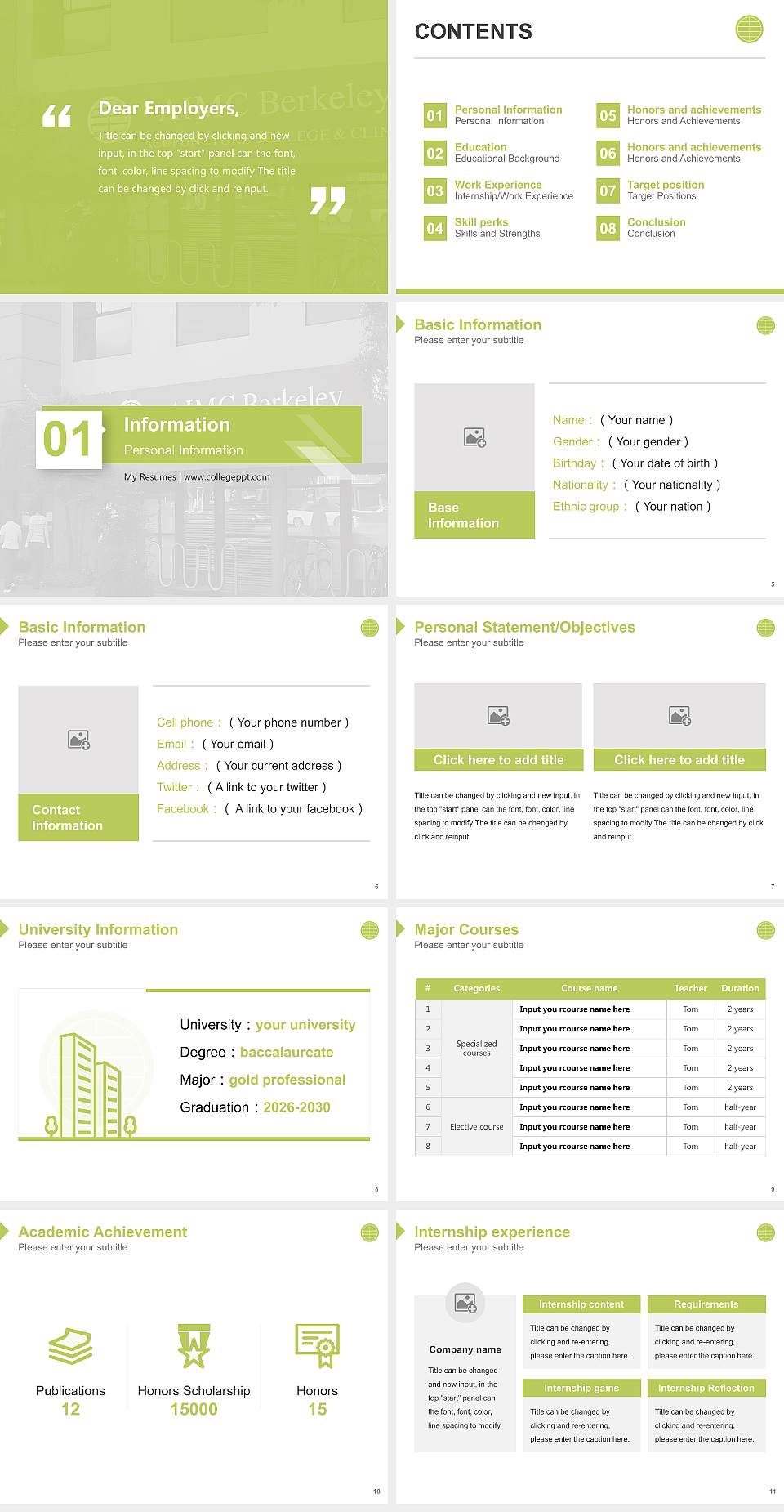 Acupuncture and Integrative Medicine College-Berkeley Resume PPT Template4:3 ratio PPT effect preview image2