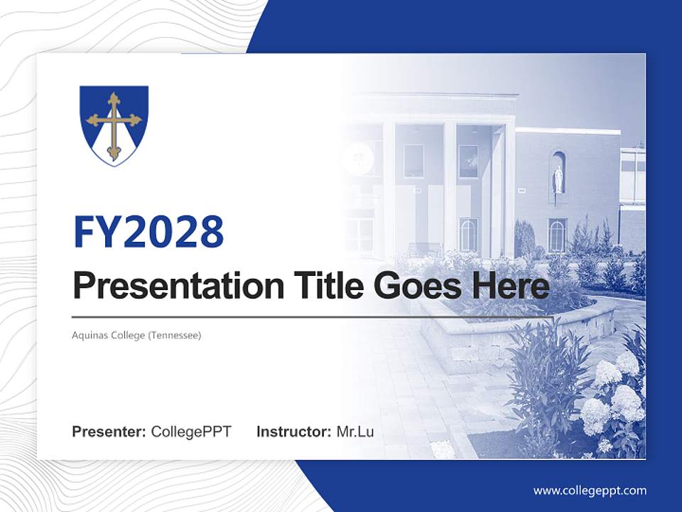 Aquinas College (Tennessee) Academic Presentation/Research Findings Report PPT Template4:3 ratio PPT effect preview image5
