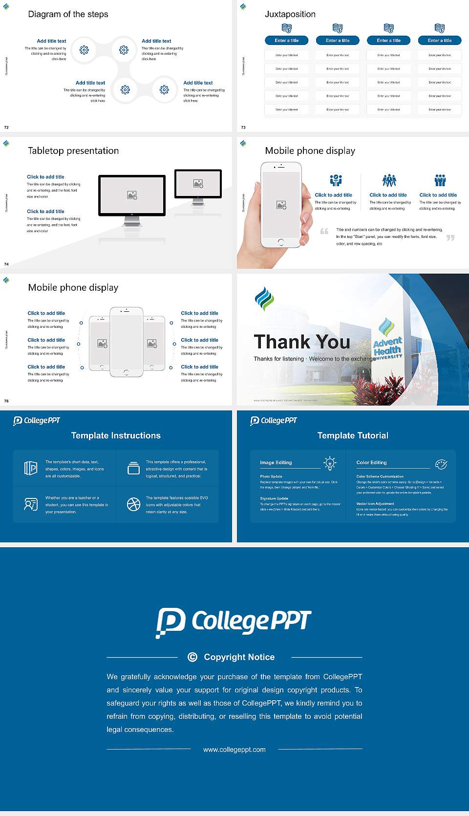 Adventhealth University Competition/Entrepreneurship Contest PPT Template16:9 ratio PPT effect preview image9