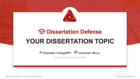 Arizona Christian University Graduation Thesis Defense PPT Template