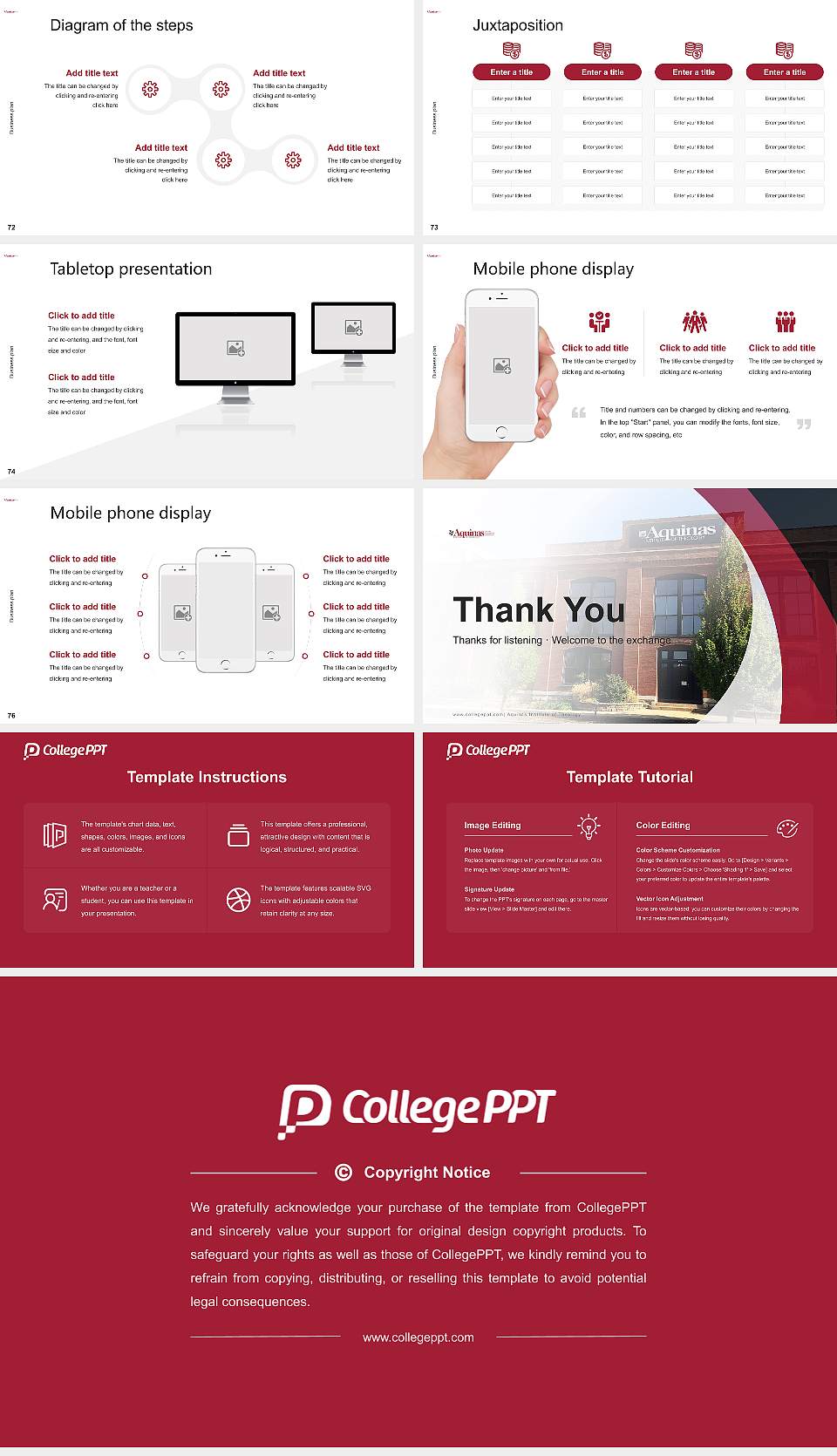 Aquinas Institute of Theology Competition/Entrepreneurship Contest PPT Template16:9 ratio PPT effect preview image9