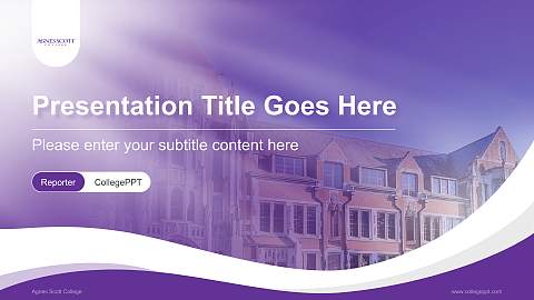 Agnes Scott College Lecture Sharing and Networking Event PPT Template