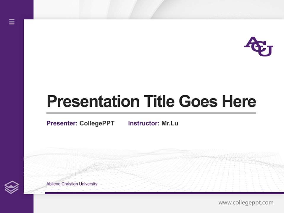 Abilene Christian University Thesis Proposal/Graduation Defense PPT Template4:3 ratio PPT effect preview image5
