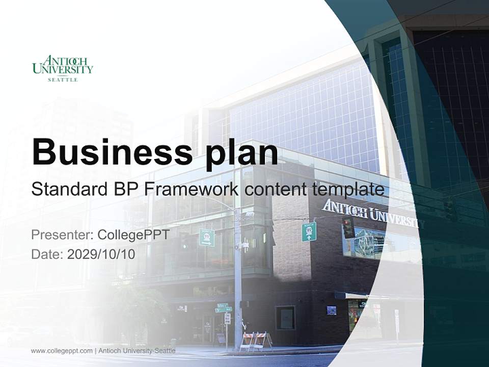 Antioch University-Seattle Competition/Entrepreneurship Contest PPT Template4:3 ratio PPT effect preview image9