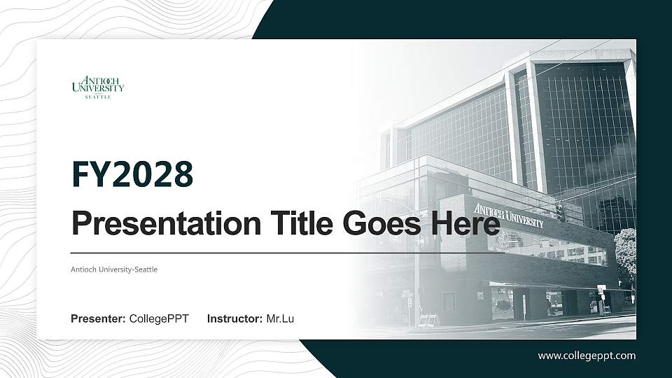 Antioch University-Seattle Academic Presentation/Research Findings Report PPT Template16:9 ratio PPT effect preview image