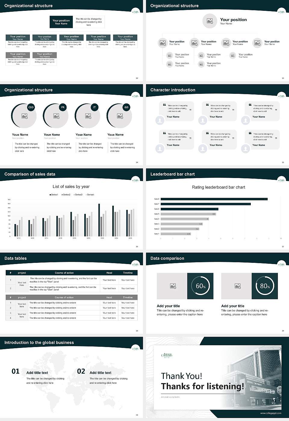 Antioch University-Seattle Academic Presentation/Research Findings Report PPT Template16:9 ratio PPT effect preview image4