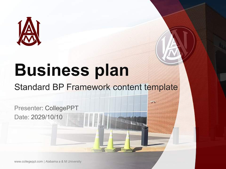 Alabama a & M University Competition/Entrepreneurship Contest PPT Template4:3 ratio PPT effect preview image9