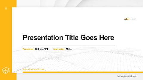 Adler Graduate School Thesis Proposal/Graduation Defense PPT Template