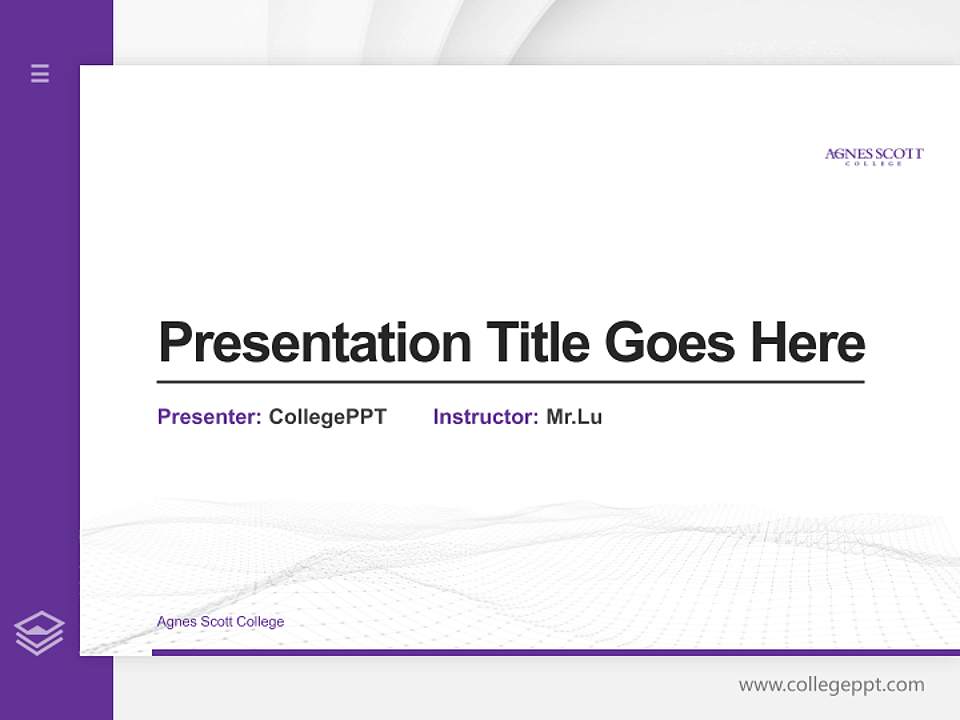 Agnes Scott College Thesis Proposal/Graduation Defense PPT Template4:3 ratio PPT effect preview image5