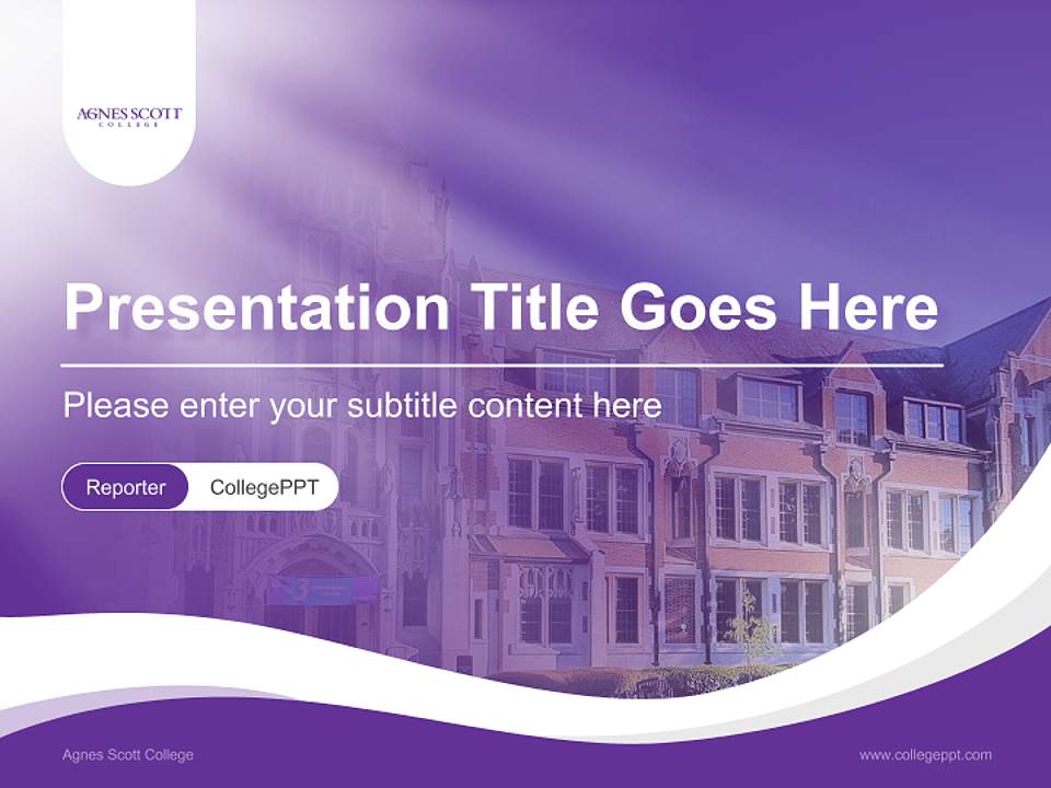 Agnes Scott College Lecture Sharing and Networking Event PPT Template4:3 ratio PPT effect preview image4