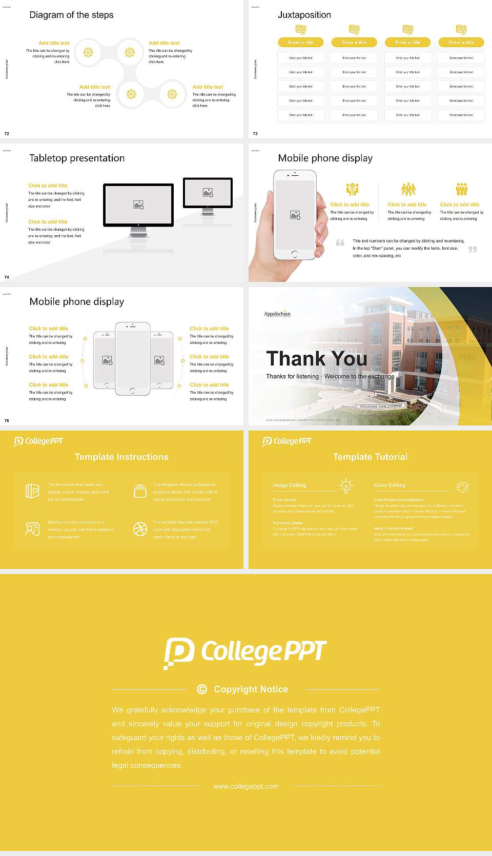 Appalachian State University Competition/Entrepreneurship Contest PPT Template16:9 ratio PPT effect preview image9