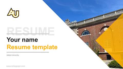 Adelphi University Resume PPT Template