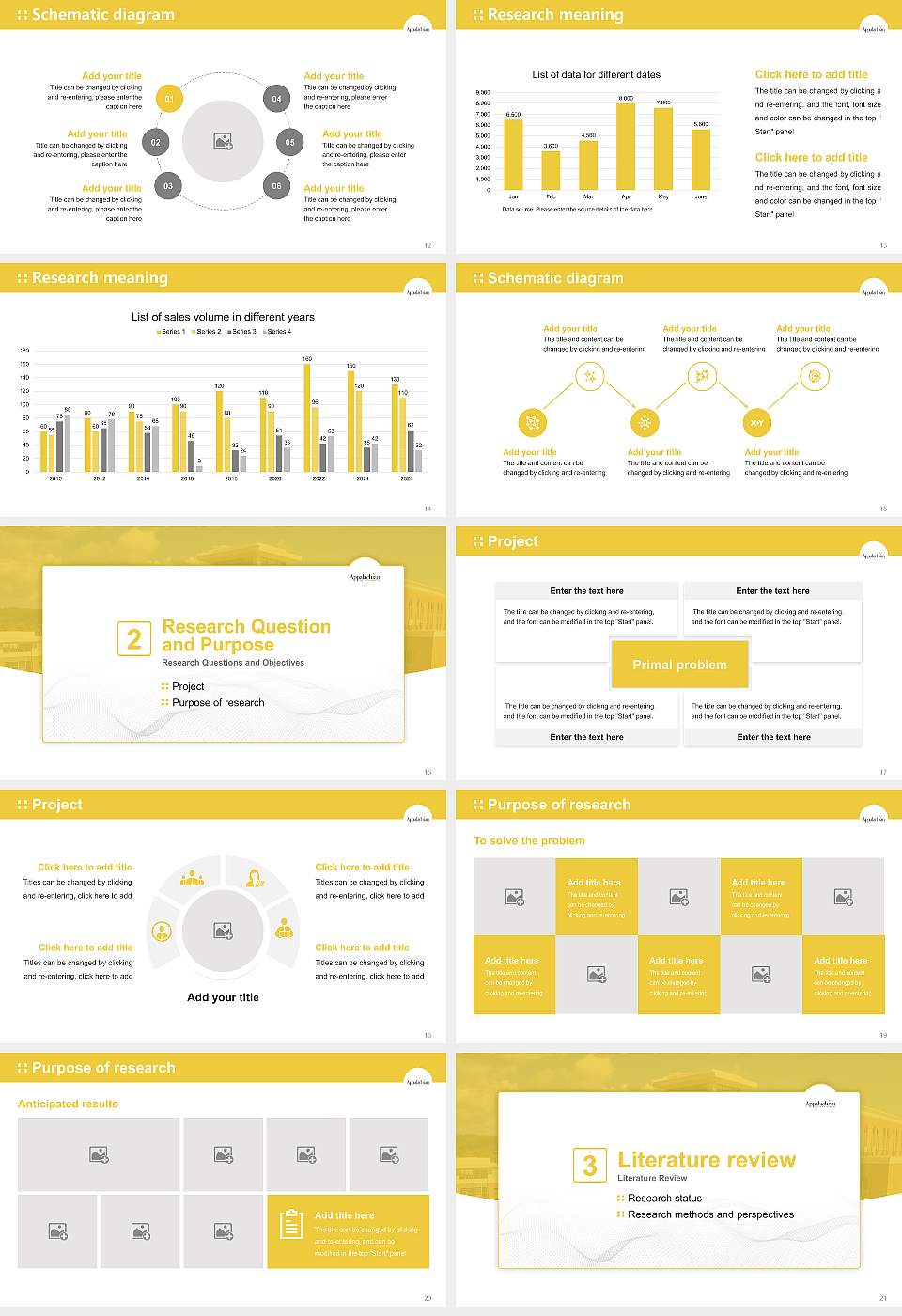 Appalachian State University Graduation Thesis Defense PPT Template16:9 ratio PPT effect preview image3