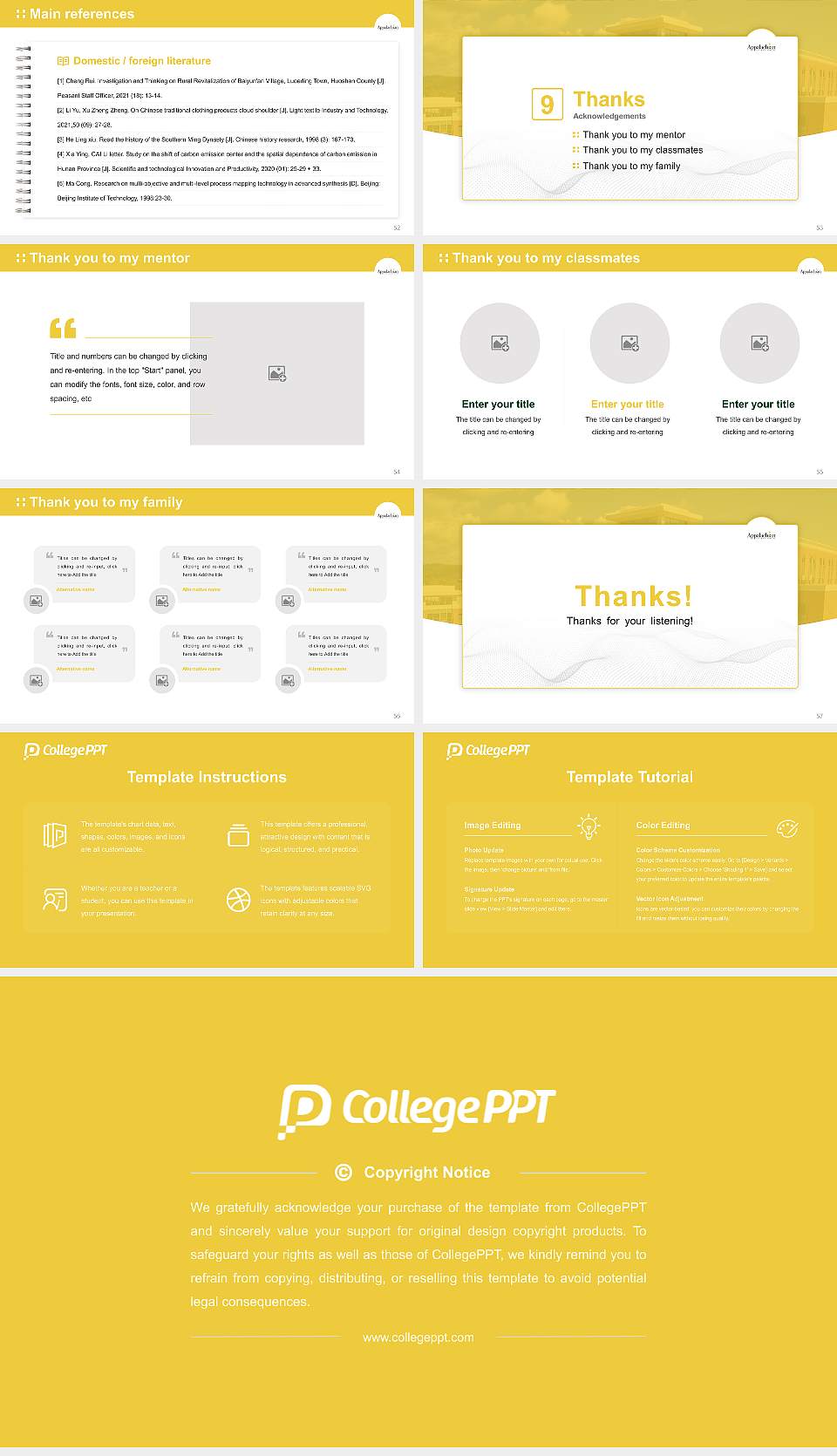 Appalachian State University Graduation Thesis Defense PPT Template16:9 ratio PPT effect preview image7