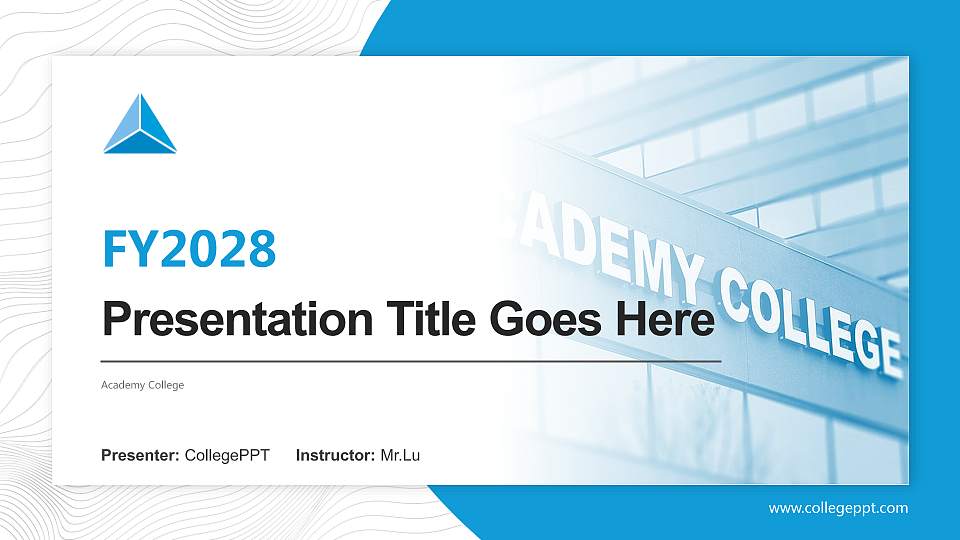 Academy College Academic Presentation/Research Findings Report PPT Template16:9 ratio PPT effect preview image