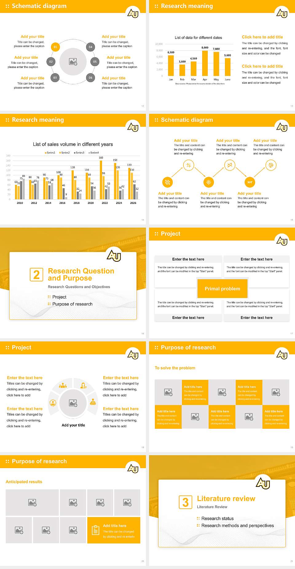 Adelphi University Graduation Thesis Defense PPT Template4:3 ratio PPT effect preview image3