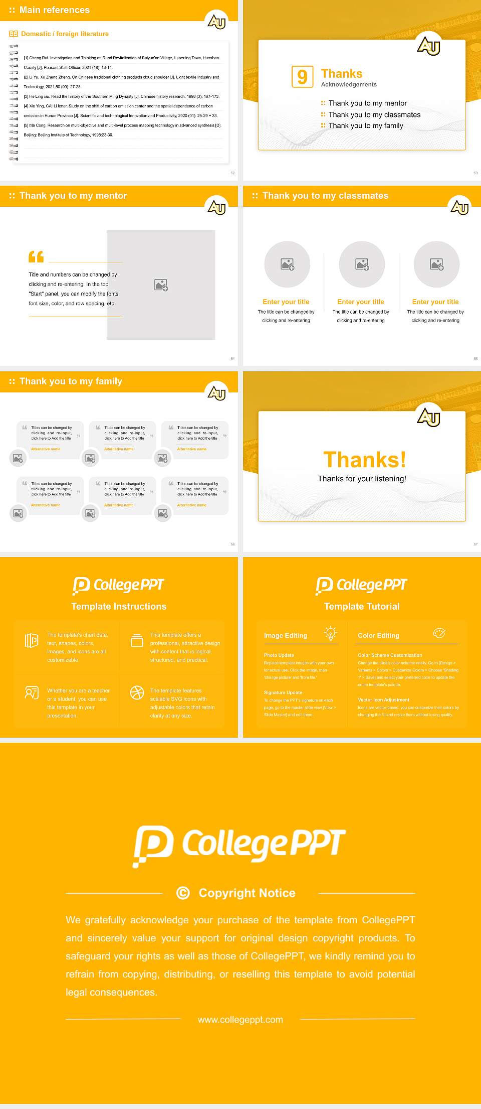 Adelphi University Graduation Thesis Defense PPT Template4:3 ratio PPT effect preview image7