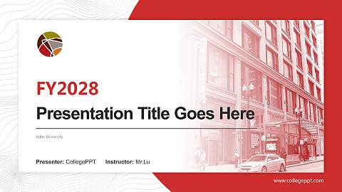 Adler University Academic Presentation/Research Findings Report PPT Template