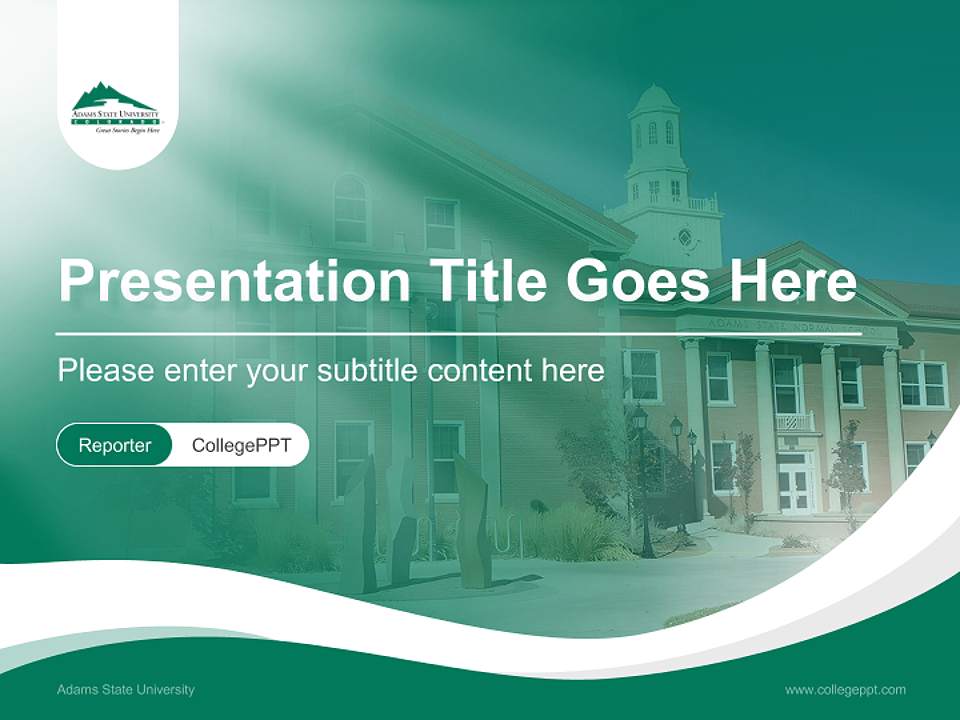 Adams State University Lecture Sharing and Networking Event PPT Template4:3 ratio PPT effect preview image4