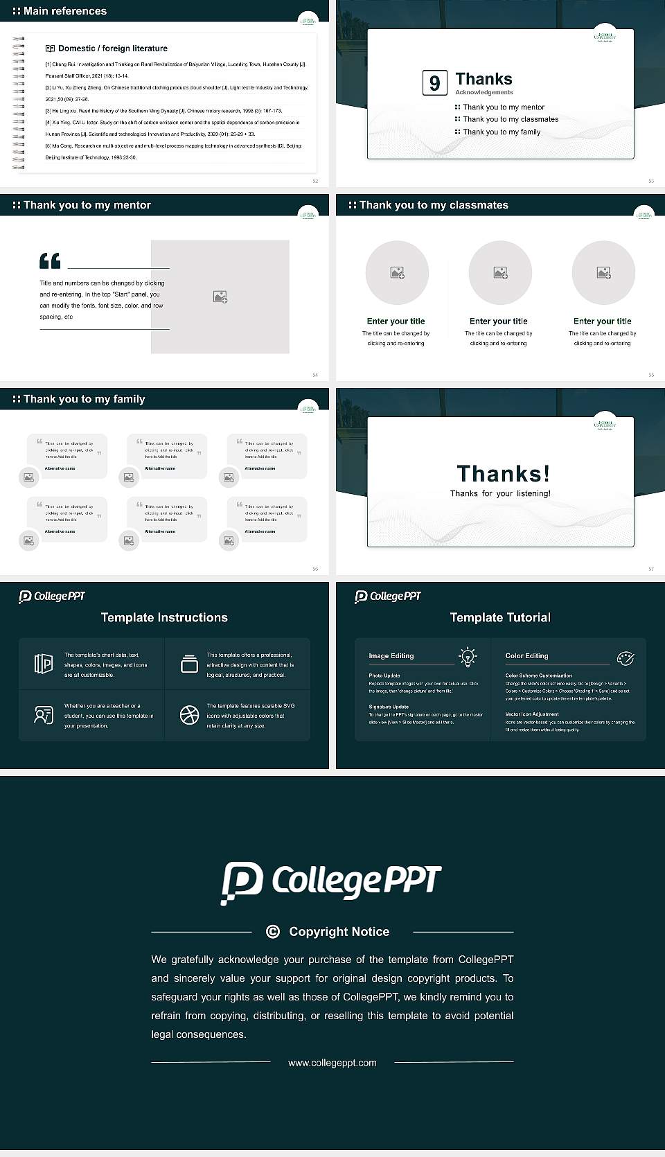 Antioch University-Santa Barbara Graduation Thesis Defense PPT Template16:9 ratio PPT effect preview image7