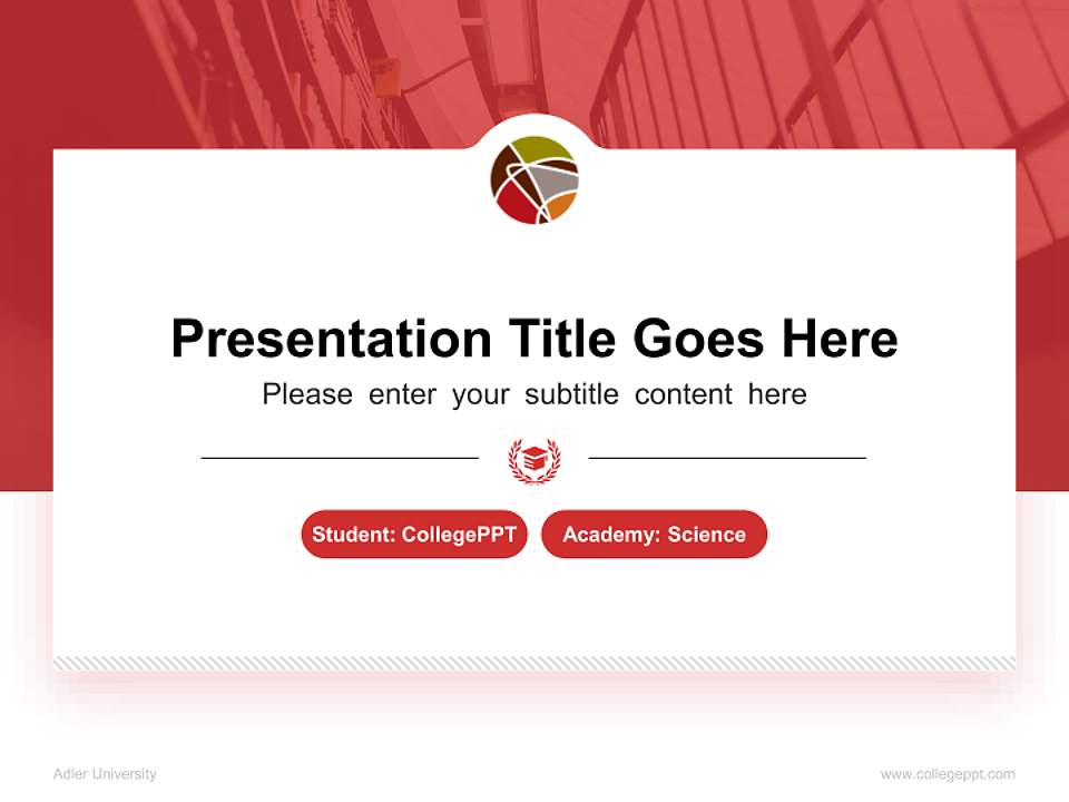 Adler University National Scholarship Defense PPT Template4:3 ratio PPT effect preview image4