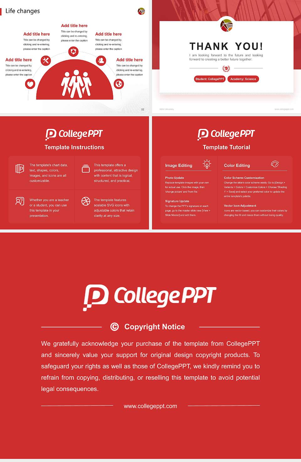 Adler University National Scholarship Defense PPT Template4:3 ratio PPT effect preview image4