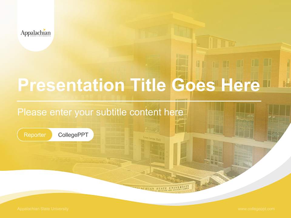 Appalachian State University Lecture Sharing and Networking Event PPT Template4:3 ratio PPT effect preview image4