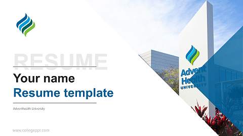 Adventhealth University Resume PPT Template