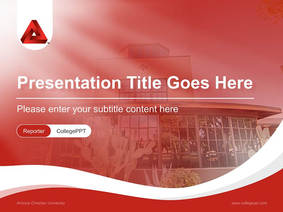 Arizona Christian University Lecture Sharing and Networking Event PPT Template4:3 ratio PPT effect preview image4